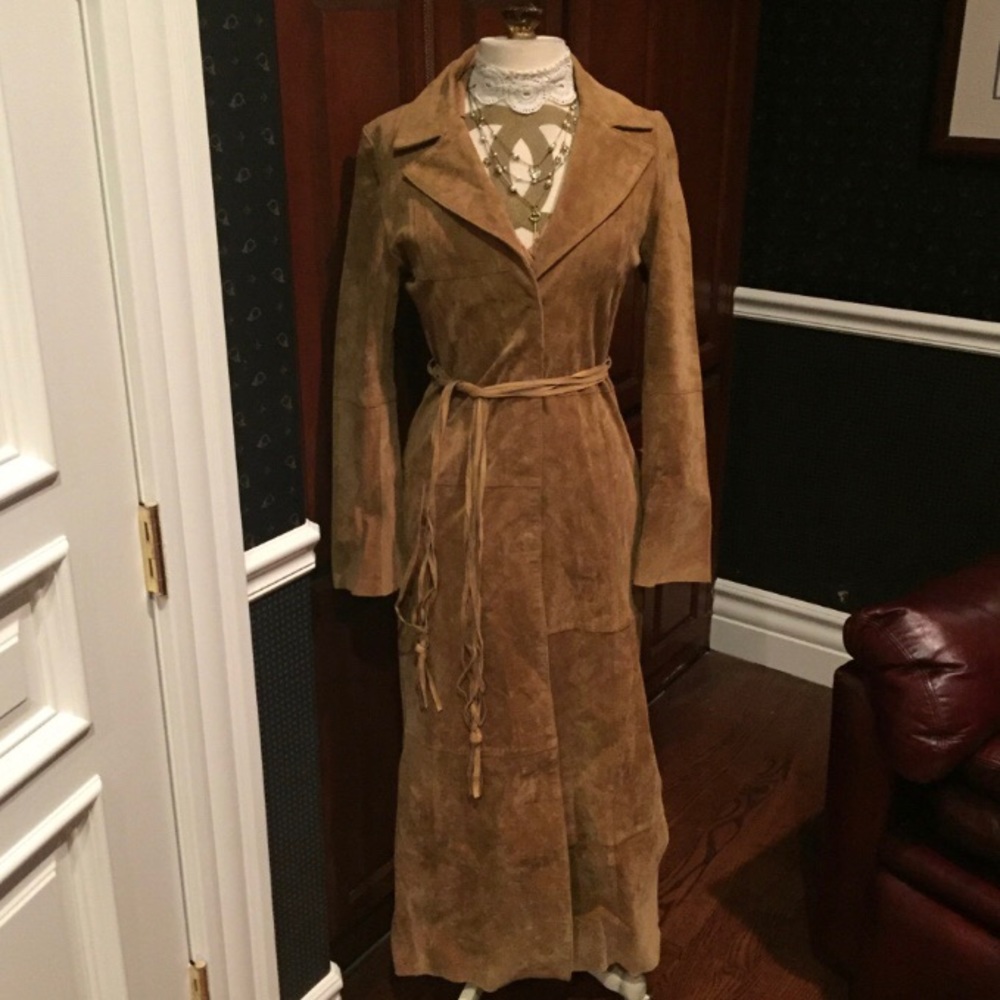 🍁Arden B Floor Length Long Leather Jacket